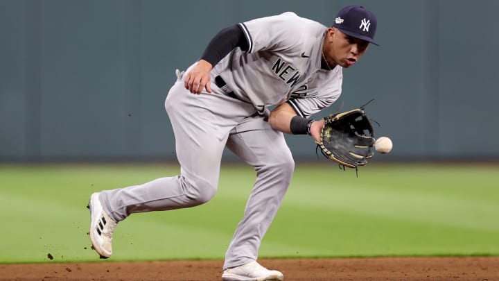 ¿Se atreverán los Yankees a darle la titularidad a su novato Oswald Peraza?