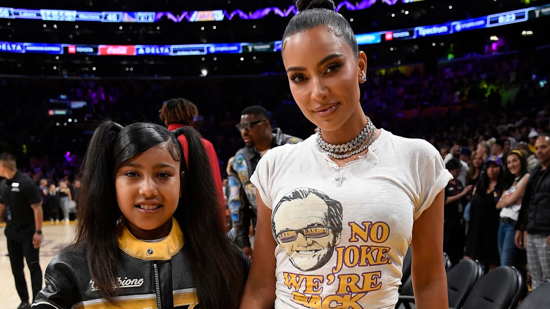 Celebrities At The Los Angeles Lakers Game