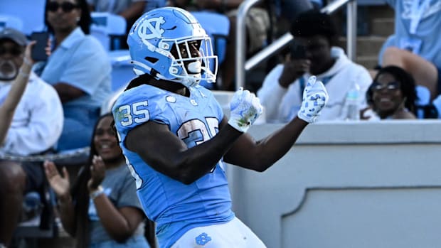 North Carolina Tar Heels running back Demon June