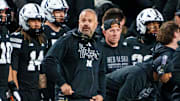 Nebraska Cornhuskers head coach Matt Rhule watches play during the second quarter against the Southern California Trojans at Memorial Stadium. 