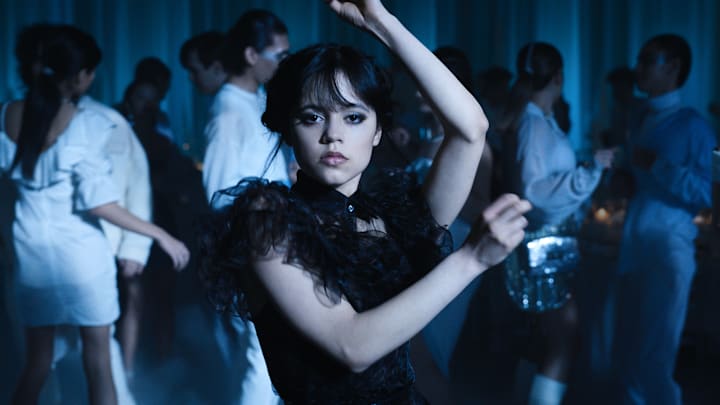 Wednesday. Jenna Ortega as Wednesday Addams in episode 104 of Wednesday. Cr. Courtesy of Netflix © 2022