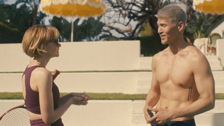 (L to R) Carey Mulligan as Lindsay Crane-Martin, Matthew Kim as Woosh in episode 202 of Beef