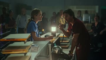 PULSE. (L to R) Willa Fitzgerald as Danny Simms and Arturo Del Puerto as Luis Dominguez in Episode 103 of Pulse