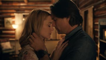 Virgin River. (L to R) Alexandra Breckenridge as Mel Monroe, Martin Henderson as Jack Sheridan in episode 602 of Virgin River