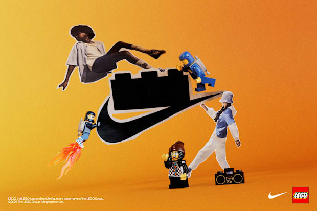 Nike x LEGO collaboration poster.