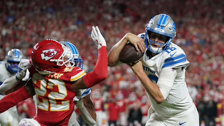 Jared Goff's unusual touchdown was nullified by an unusual rule. 