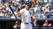 Yankees slugger Giancarlo Stanton has seen a surge in home runs and strikeouts over the second half of the season.