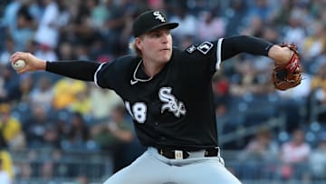 Jul 18, 2025; Pittsburgh, Pennsylvania, USA;  Chicago White Sox starting pitcher Jonathan Cannon (48) delivers a  pitch against the Pittsburgh Pirates at PNC Park. Mandatory Credit: Charles LeClaire-Imagn Images