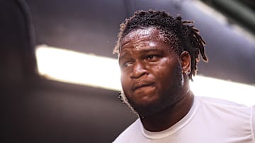 Aug 16, 2025; Philadelphia, Pennsylvania, USA; Philadelphia Eagles defensive tackle Jalen Carter walks through the tunnel before a game against the Cleveland Browns at Lincoln Financial Field. Mandatory Credit: Bill Streicher-Imagn Images