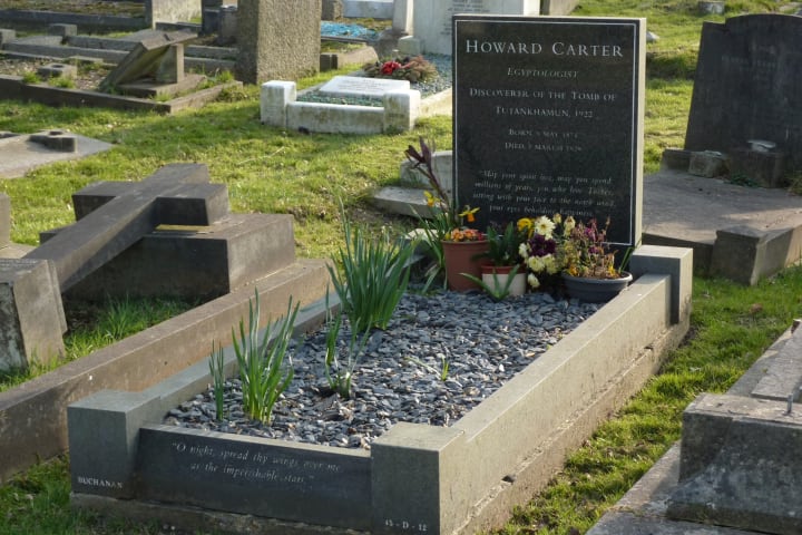 Howard Carter's grave in London's Putney Vale Cemetery.