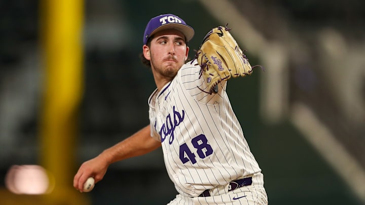 TCU's Nate Stern got his first start in Saturday night's Phillips 66 Big 12 Baseball Championship game. The Frogs lost 2-1 in 10 innings. A win might have secured a Regional in Fort Worth. Now, the Frogs await their postseason fate. TCU's Nate Stern got his first start in Saturday night's Phillips 66 Big 12 Baseball Championship game. The Frogs lost 2-1 in 10 innings. A win might have secured a Regional in Fort Worth. Now, the Frogs await their postseason fate.