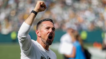 Green Bay Packers head coach Matt LaFleur gestures to the crowd as he leaves the field after defeating the Indianapolis Colts on Sunday, September 15, 2024, at Lambeau Field in Green Bay, Wis. The Packers won the game, 16-10.
Tork Mason/USA TODAY NETWORK-Wisconsin