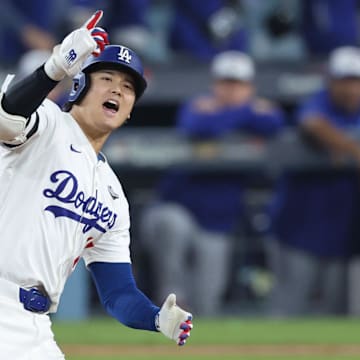 Shohei Ohtani smacked his second home run of the night for the Dodgers in Game 3
