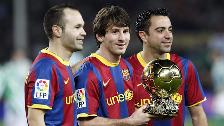 Andres Iniesta (left), Lionel Messi and Xavi are all among Barcelona’s greatest-ever players. Andres Iniesta (left), Lionel Messi and Xavi are all among Barcelona’s greatest-ever players.