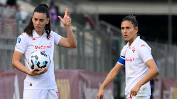 Martina Toniolo e Veronica Boquete della Fiorentina Femminile