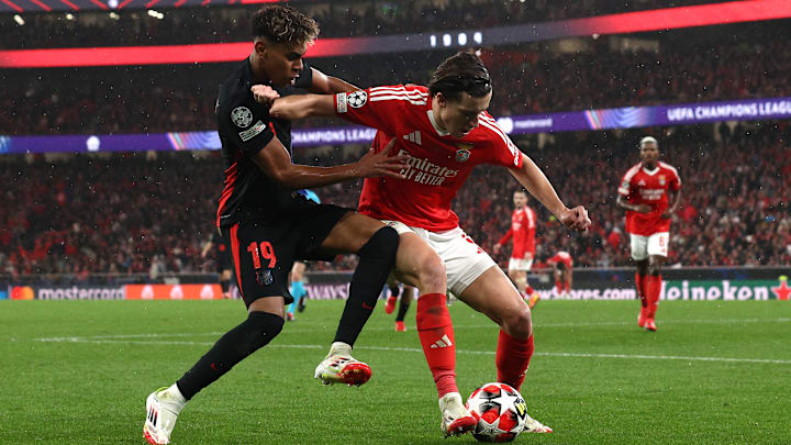 Lamine Yamal helped FC Barcelona defeat Benfica 5-4 on January 21st in the Champions League Group Stage.