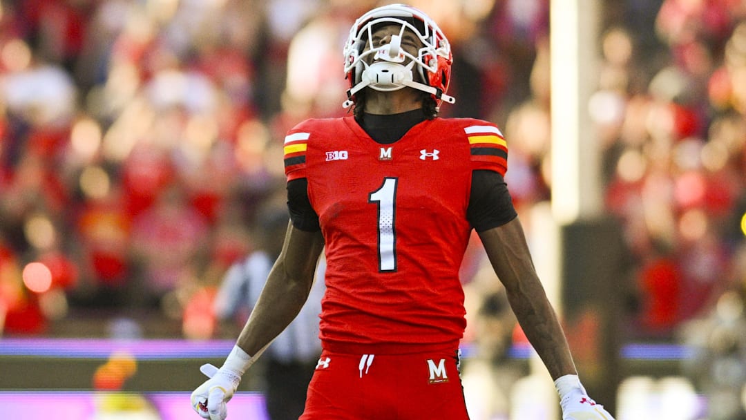 Former Maryland Terrapins wide receiver Kaden Prather (1) became the first Northwest High graduate to be drafted by a NFL team when the Buffalo Bills selected him with the 240th over pick in the 2025 NFL Draft.