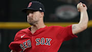 Boston Red Sox pitcher Chris Murphy throws against the Arizona Diamondbacks at Chase Field. 