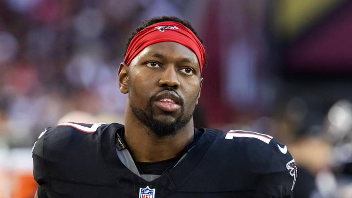 Atlanta Falcons linebacker Arnold Ebiketie against the Arizona Cardinals