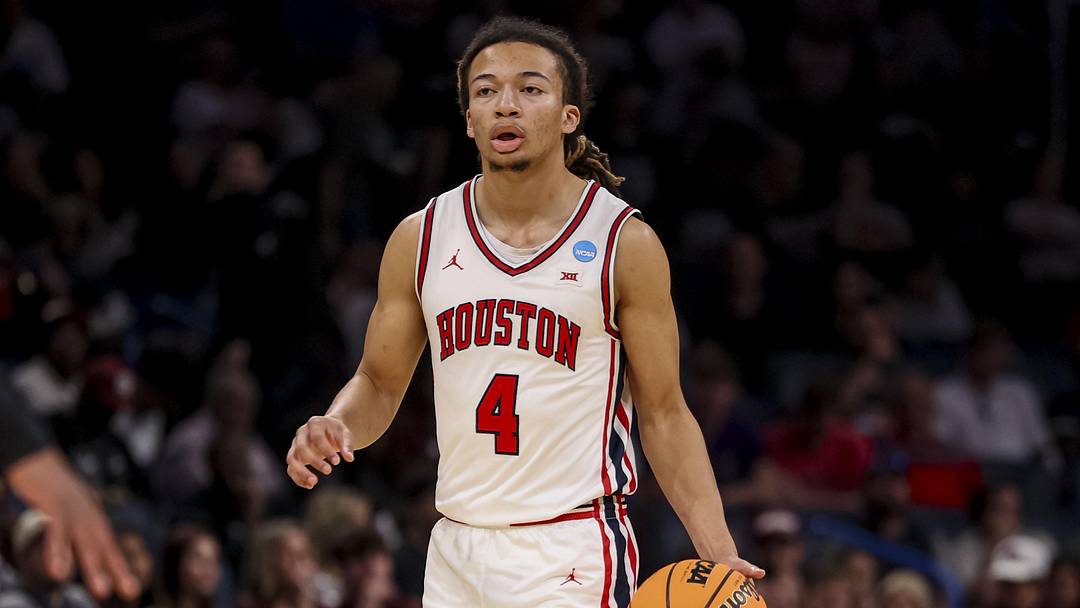 Mar 19, 2026; Oklahoma City, OK, USA; Houston Cougars guard Kingston Flemings (4) dribbles the ball during a first round game of the men's 2026 NCAA Tournament at Paycom Center. Mandatory Credit: William Purnell-Imagn Images Mar 19, 2026; Oklahoma City, OK, USA; Houston Cougars guard Kingston Flemings (4) dribbles the ball during a first round game of the men's 2026 NCAA Tournament at Paycom Center. Mandatory Credit: William Purnell-Imagn Images