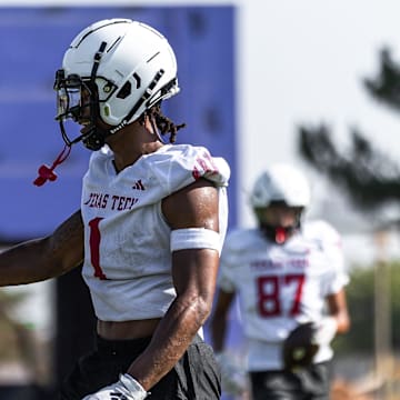 Texas Tech’s Micah Hudson practices for the fall season, Wednesday, July 31, 2024 at the Sports Performance Center.