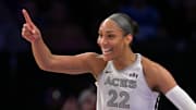 Aces star A'ja Wilson was named the 2025 WNBA MVP.