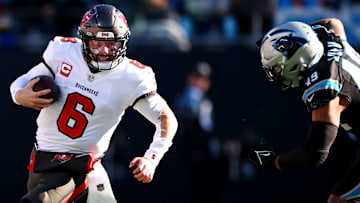 Tampa Bay Buccaneers quarterback Baker Mayfield spoke about the Carolina Panthers benching Bryce Young.