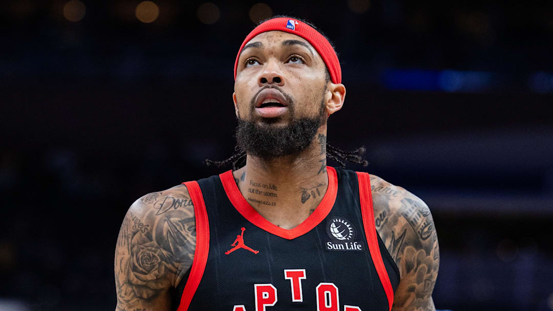 Jan 14, 2026; Indianapolis, Indiana, USA; Toronto Raptors forward Brandon Ingram (3) in the first half against the Indiana Pacers at Gainbridge Fieldhouse. Mandatory Credit: Trevor Ruszkowski-Imagn Images