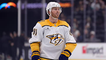 Nashville Predators center Jonathan Marchessault skates against the Anaheim Ducks.