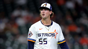 Houston Astros relief pitcher Forrest Whitley