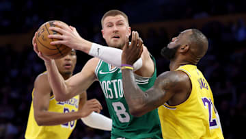 Boston Celtics, Los Angeles Lakers, Kristaps Porzingis, Jaylen Brown, LeBron James
