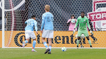 Alonso Martínez and Keaton Parks of NYCFC