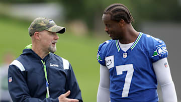 Geno Smith and Ryan Grubb of the Seahawks
