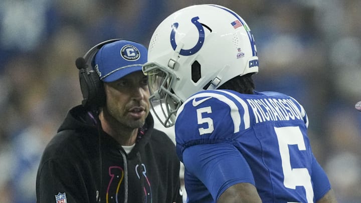 Anthony Richardson suffered a finger injury on Thursday. Anthony Richardson suffered a finger injury on Thursday.