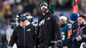 Dec 15, 2024; Philadelphia, Pennsylvania, USA; Philadelphia Eagles head coach Nick Sirianni looks on against the Pittsburgh Steelers at Lincoln Financial Field.