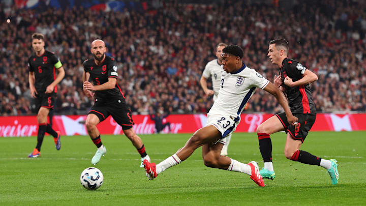 Myles Lewis-Skelly scored 20 minutes into his England debut
