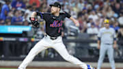 Jul 2, 2025; New York City, New York, USA;  New York Mets relief pitcher Richard Lovelady (57) pitches in the seventh inning against the Milwaukee Brewers at Citi Field. Mandatory Credit: Wendell Cruz-Imagn Images