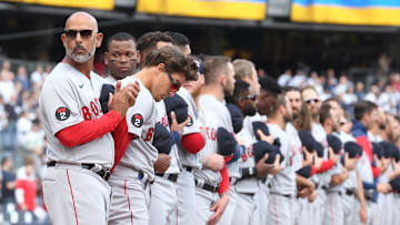 Red Sox manager Alex Cora prior to game against the Yankees on opening day at Yankee Stadium April 8, 2022.

Yankees Opening Day
