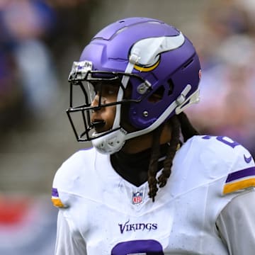Sep 8, 2024; East Rutherford, New Jersey, USA; Minnesota Vikings wide receiver Stephon Gilmore (2) during the second half after the game at MetLife Stadium. Mandatory Credit: John Jones-Imagn Images