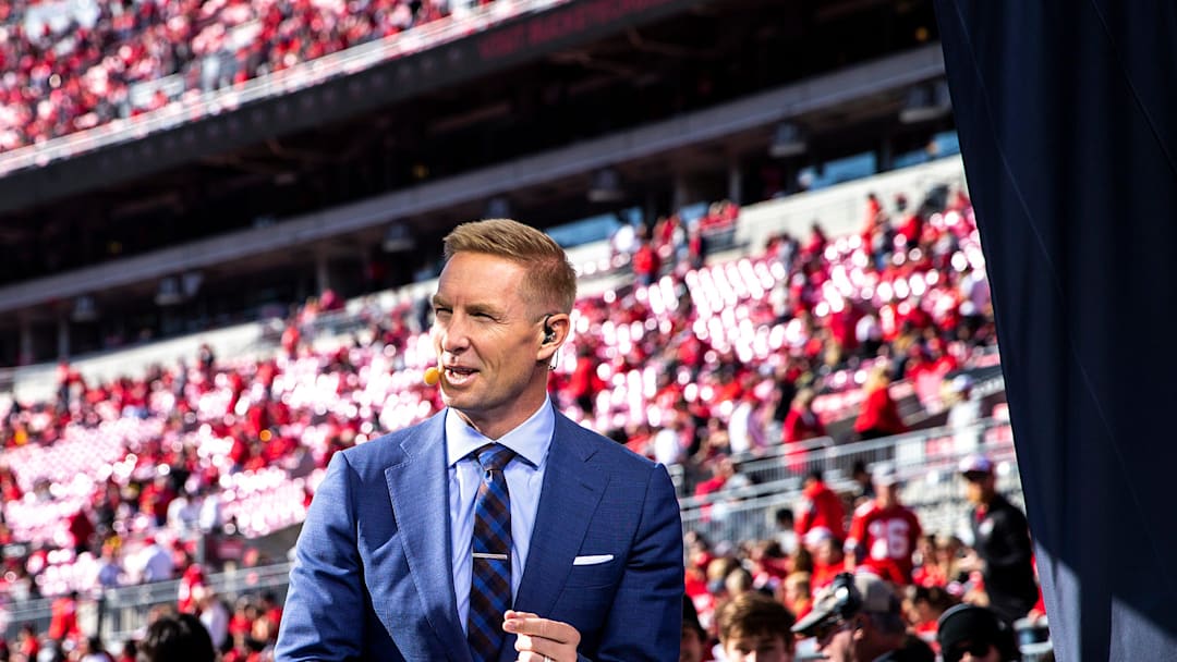 Joel Klatt speaks on a Big Noon Kickoff pregame show. 