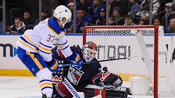 Dec 23, 2023; New York, New York, USA; New York Rangers goaltender Igor Shesterkin (31) makes a save