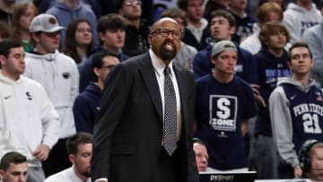  Indiana Hoosiers head coach Mike Woodson reacts