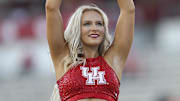 A Houston Cougars cheerleader.