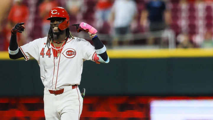 Cincinnati Reds shortstop Elly De La Cruz. Cincinnati Reds shortstop Elly De La Cruz.