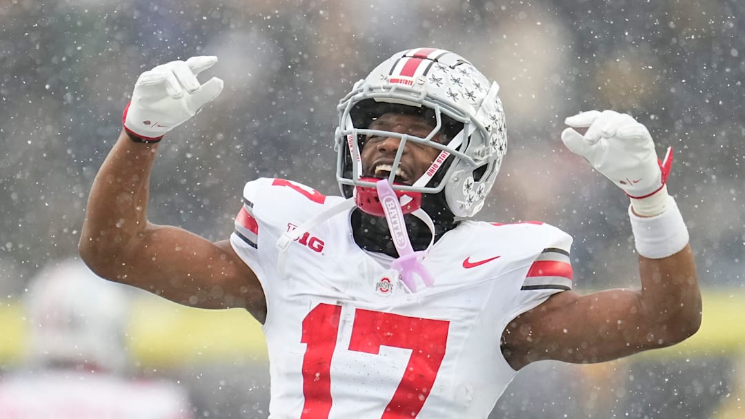 Ohio State wide receiver Carnell Tate Ohio State wide receiver Carnell Tate