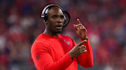 Nov 20, 2025; Houston, Texas, USA;Houston Texans head coach DeMeco Ryans coaches against the Buffalo Bills  in the second half at NRG Stadium. Mandatory Credit: Thomas Shea-Imagn Images