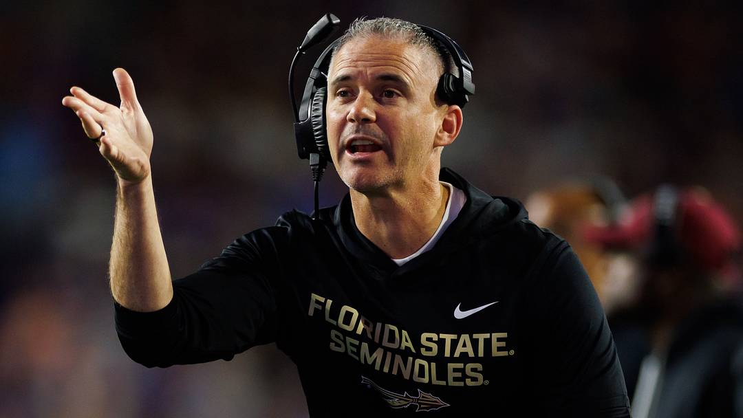 Nov 29, 2025; Gainesville, Florida, USA; Florida State Seminoles head coach Mike Norvell gestures against the Florida Gators during the second half at Ben Hill Griffin Stadium. Mandatory Credit: Matt Pendleton-Imagn Images Nov 29, 2025; Gainesville, Florida, USA; Florida State Seminoles head coach Mike Norvell gestures against the Florida Gators during the second half at Ben Hill Griffin Stadium. Mandatory Credit: Matt Pendleton-Imagn Images