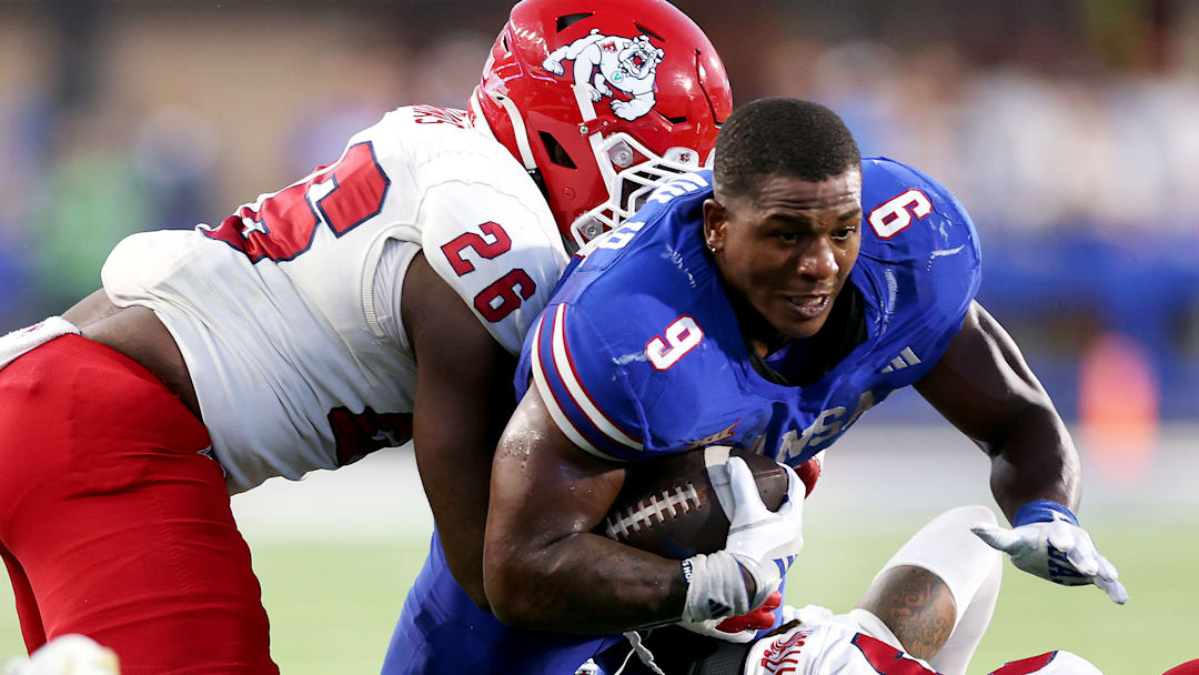 Kansas football running back Daniel Hishaw Jr. 