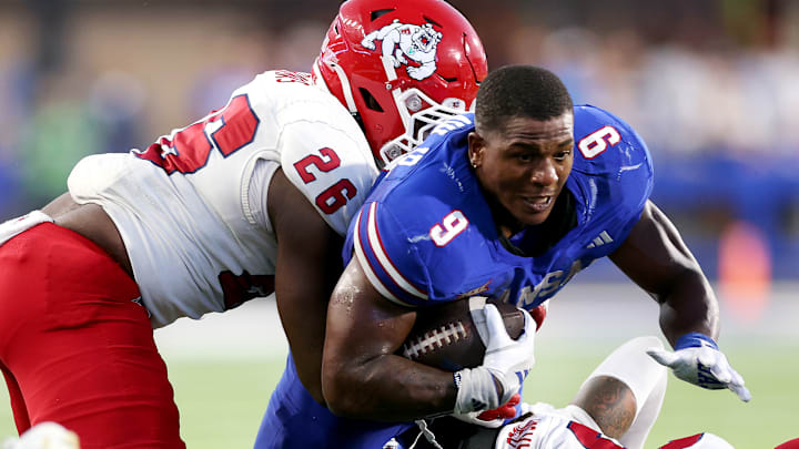 Kansas football running back Daniel Hishaw Jr. 