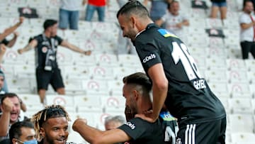 Beşiktaş oyuncularının gol sevinci